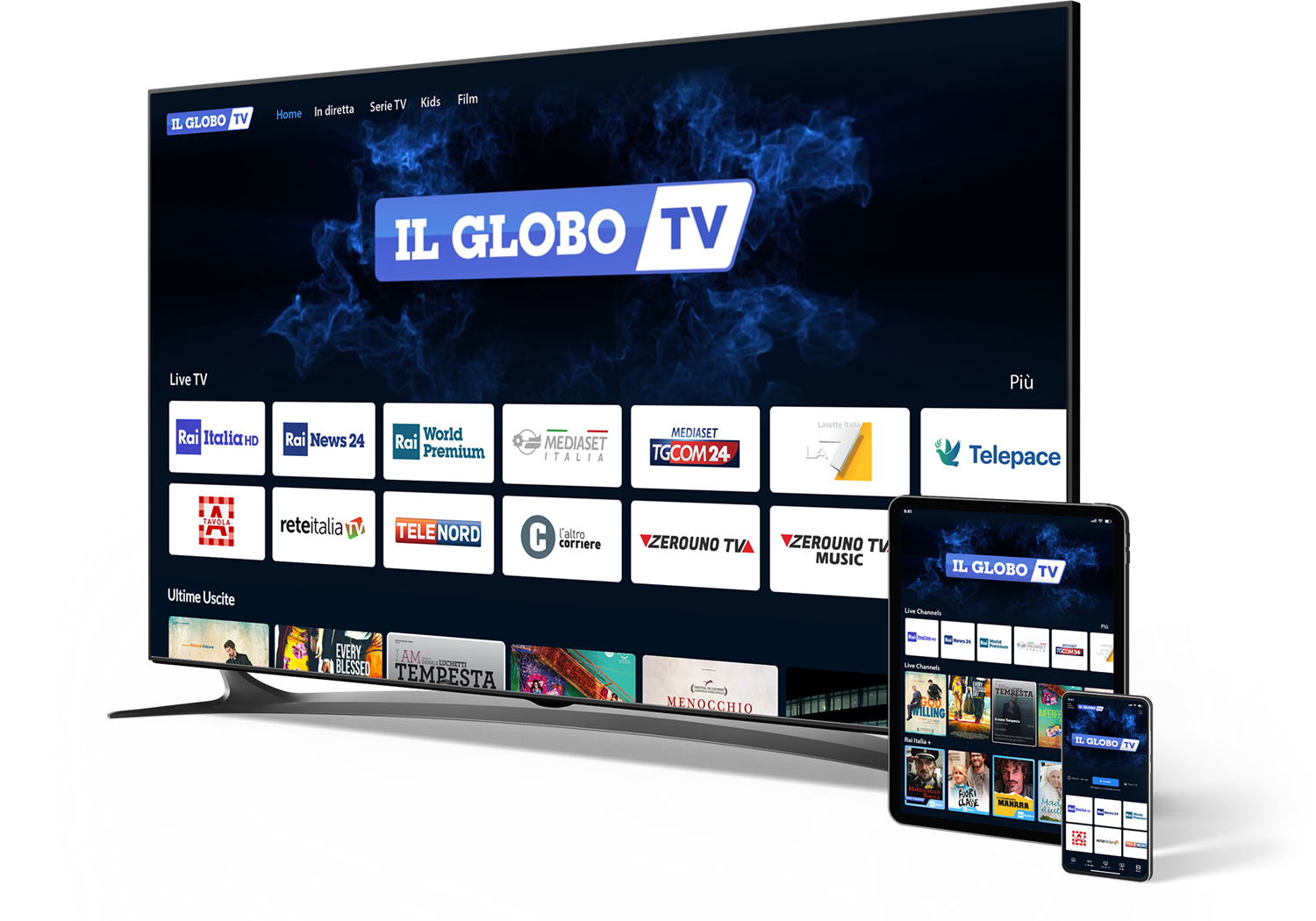 Il Globo TV on a smart TV, tablet and phone
